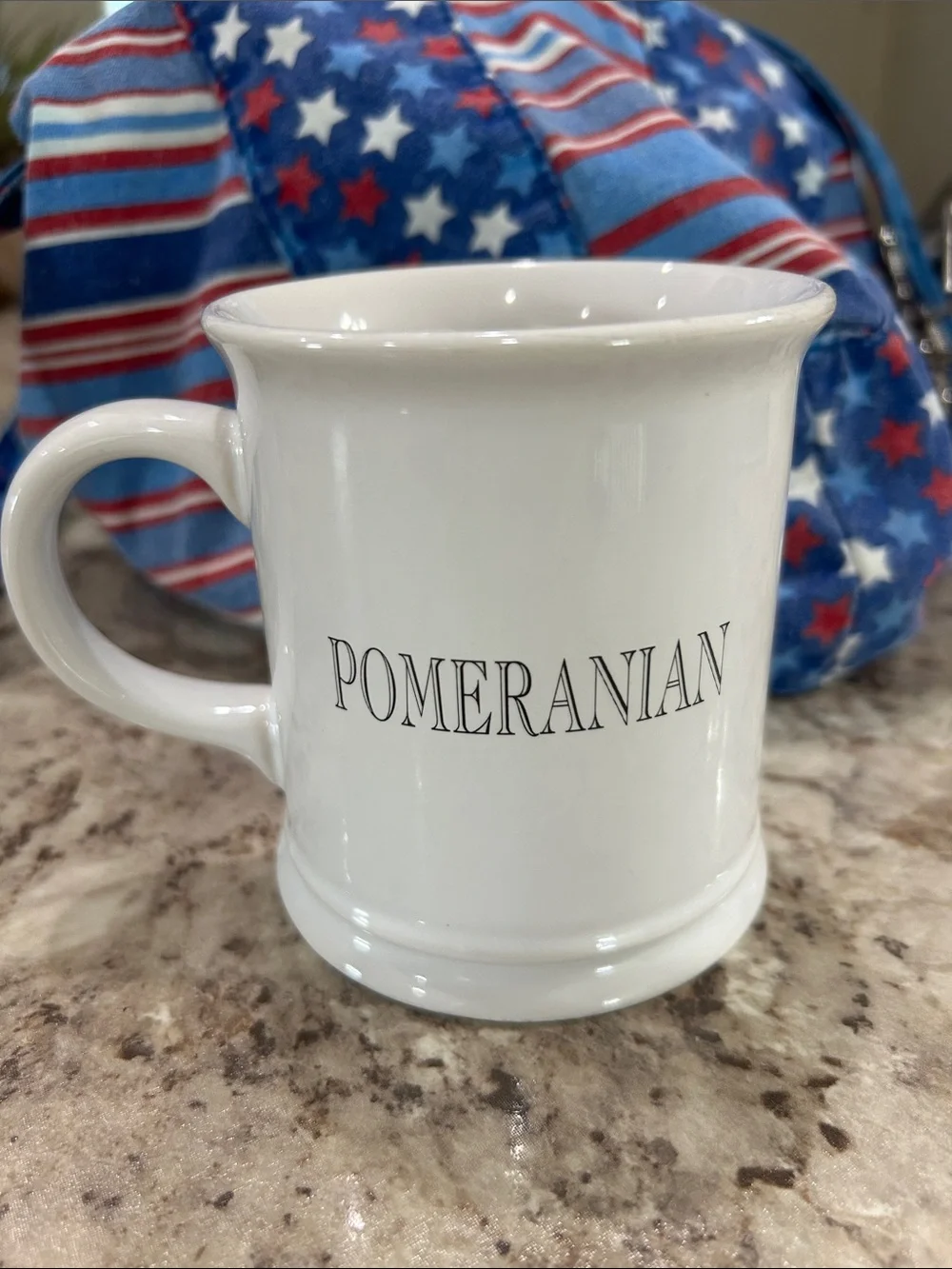Vintage Ceramic Mug with Pomeranian 3D Face - 1 small chip on bottom see pics